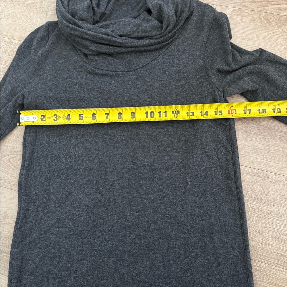 Charcoal Gray Cowl Neck Dress - Picture 5 of 6